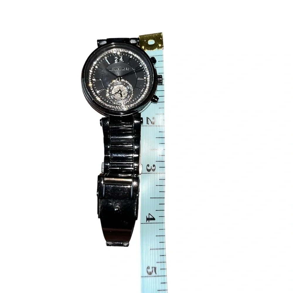 Michael Kors All Black crystal Paved Mk6297 Swayer Xoxo Limited Ed Women's Watch